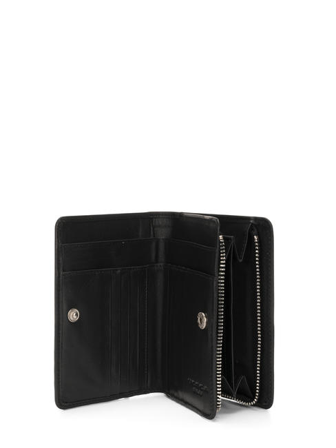 BASIC Portefeuille moyen en cuir Noir - Portefeuilles Femme