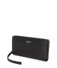 TOSCA BLU BASIC Grand portefeuille zipp&eacute; en cuir Noir - Portefeuilles Femme - 3