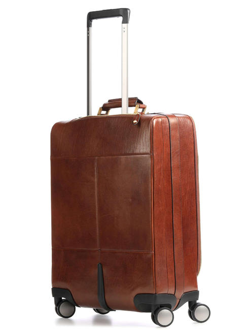 STORY Chariot à bagages à main, en cuir MARRON - Valises cabine