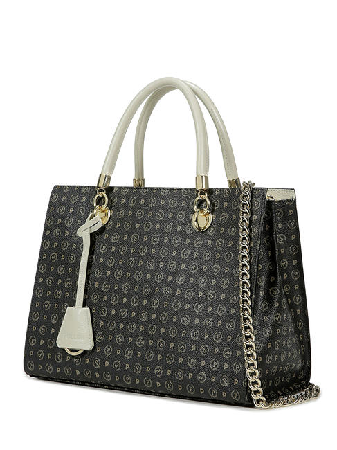 Tapiro Sac à main bandoulière Noir / Ivoire - Sacs pour Femme