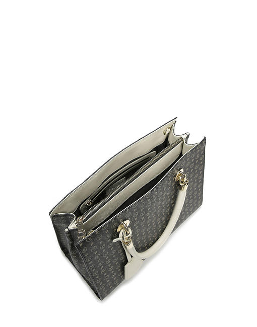 Tapiro Sac à main bandoulière Noir / Ivoire - Sacs pour Femme