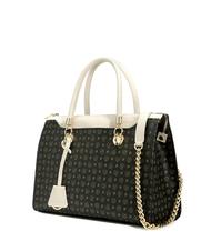 POLLINI Heritage Classic Sac cabas &agrave; main, avec bandouli&egrave;re Noir / Ivoire - Sacs pour Femme - 2
