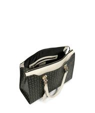 POLLINI Heritage Classic Sac cabas &agrave; main, avec bandouli&egrave;re Noir / Ivoire - Sacs pour Femme - 4