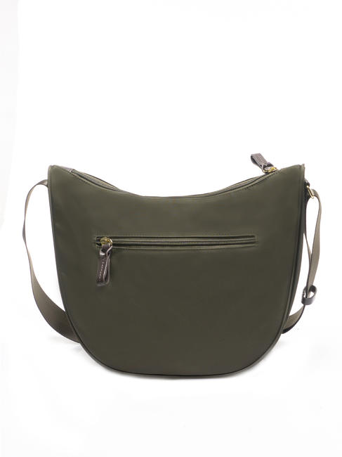 X-COLLECTION Petit sac croissant olive / marron foncé - Sacs pour Femme