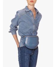 COCCINELLE BLACKIE Azalea Mini sac bandouli&egrave;re / pochette en cuir jeans - Sacs pour Femme - 5