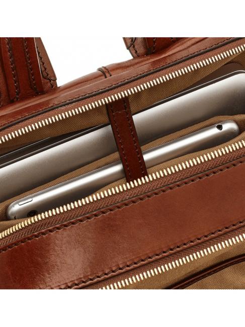 VESPUCCI Sac à dos pour ordinateur portable en cuir MARRON - Sacs à dos pour ordinateur portable