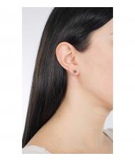 AMEN COCCOLE LUXURY Boucles d'oreilles en argent rose et zircons noirs - Boucles d'oreilles