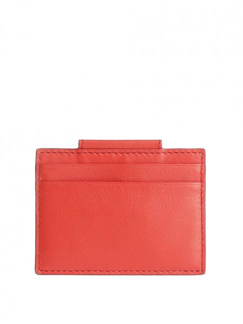 URBAN Porte-cartes de cr&eacute;dit en cuir ROUGE - Portefeuilles Homme