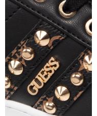 GUESS rassta sneaker 2cm Baskets Femme NOIR MARRON - Chaussures Femme - 4