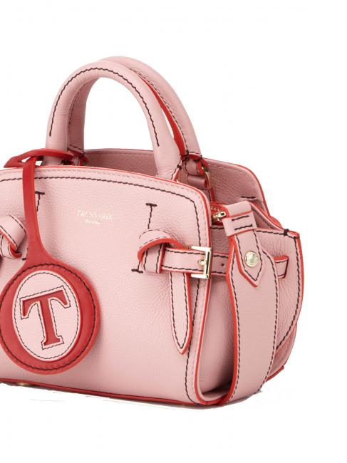 GITA Bicolor Micro sac &agrave; main avec bandouli&egrave;re bonbon rose / rouge - Sacs pour Femme