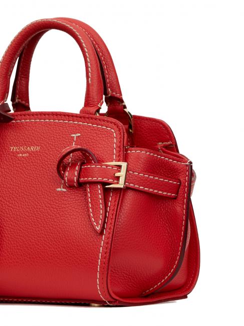 GITA Bicolor Micro sac &agrave; main avec bandouli&egrave;re corail / bordeaux - Sacs pour Femme
