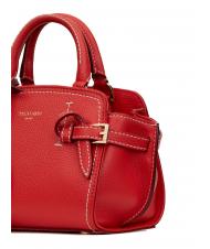 TRUSSARDI GITA Bicolor Micro sac &agrave; main avec bandouli&egrave;re corail / bordeaux - Sacs pour Femme - 3