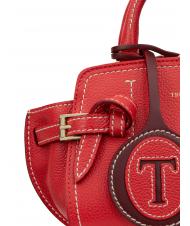 TRUSSARDI GITA Bicolor Micro sac &agrave; main avec bandouli&egrave;re corail / bordeaux - Sacs pour Femme - 4