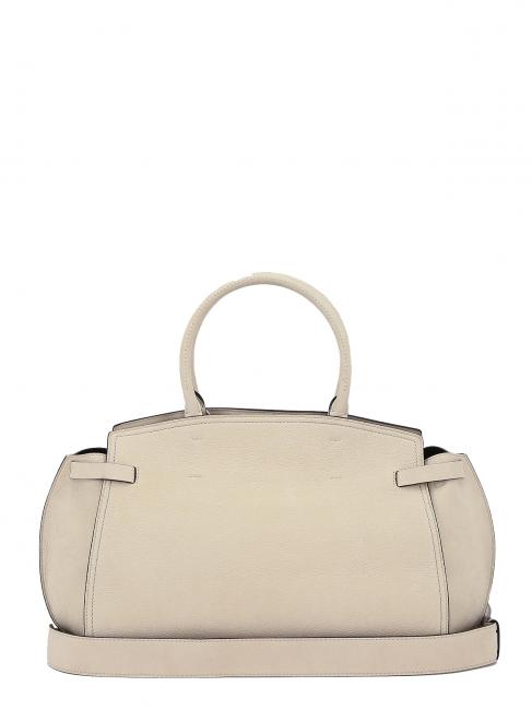 GITA Sac &agrave; main, avec bandouli&egrave;re, en cuir nubuck BEIGE - Sacs pour Femme