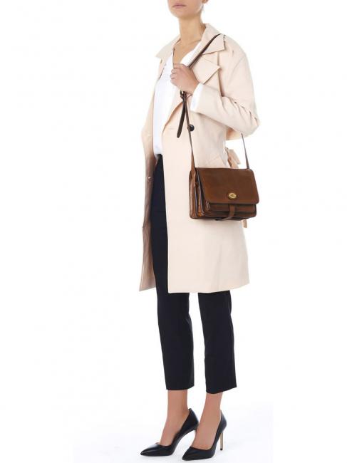 STORY Sac à bandoulière, en cuir MARRON - Sacs pour Femme