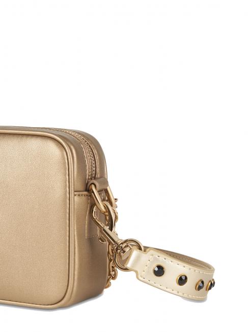 Tracolla per borsa con borchie strass  or - Accessoires pour sacs