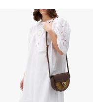 COCCINELLE BEAT Paglia Mini sac port&eacute; &eacute;paule chocolat/caramel - Sacs pour Femme - 4
