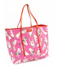 TRUSSARDI Shopping bag maxi con stampa all over  Fuchsia - Sacs pour Femme - 2