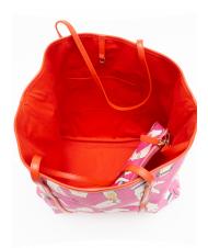 TRUSSARDI Shopping bag maxi con stampa all over  Fuchsia - Sacs pour Femme - 4