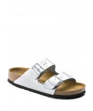 BIRKENSTOCK ARIZONA BIRKO-FLOR Sandale pantoufle argent - Chaussures Femme - 3