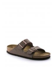 BIRKENSTOCK ARIZONA BIRKO-FLOR NUBUK Sandale pantoufle mocca - Chaussures unisexe - 3