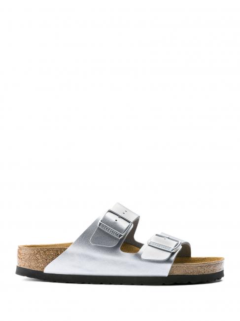 ARIZONA BIRKO-FLOR Sandale pantoufle argent - Chaussures Femme