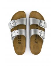 BIRKENSTOCK ARIZONA BIRKO-FLOR Sandale pantoufle argent - Chaussures Femme - 4