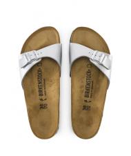 BIRKENSTOCK MADRID BIRKO FLOR Sandale pantoufle argent - Chaussures Femme - 4