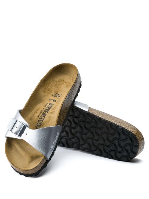 MADRID BIRKO FLOR Sandale pantoufle argent - Chaussures Femme