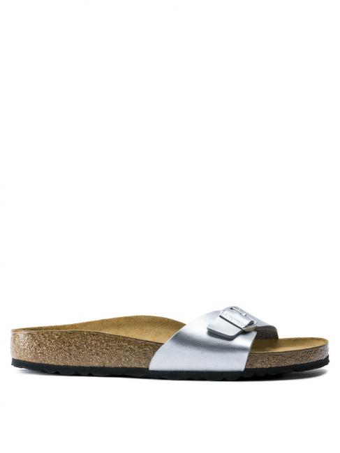 MADRID BIRKO FLOR Sandale pantoufle argent - Chaussures Femme