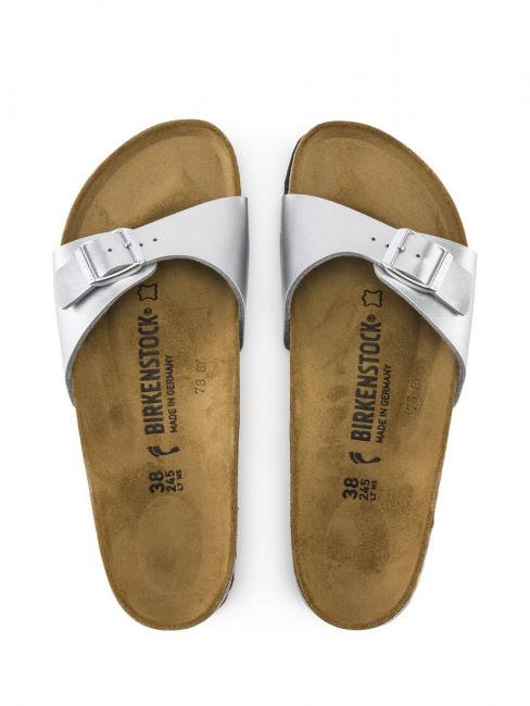 MADRID BIRKO FLOR Sandale pantoufle argent - Chaussures Femme