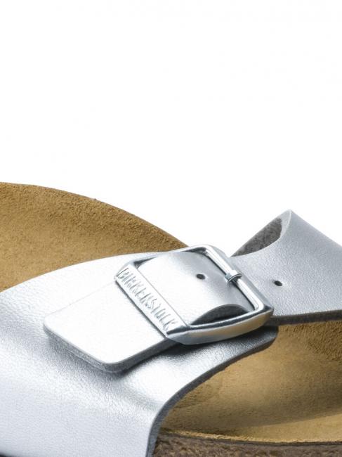 MADRID BIRKO FLOR Sandale pantoufle argent - Chaussures Femme