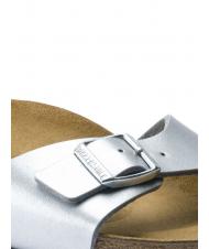 BIRKENSTOCK MADRID BIRKO FLOR Sandale pantoufle argent - Chaussures Femme - 6