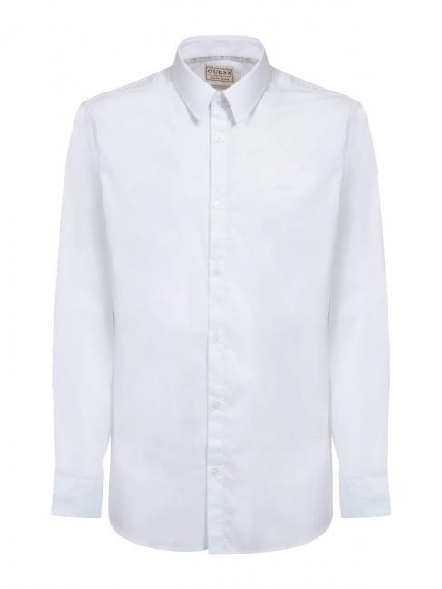 CORE  Chemise en coton extensible blanc pur - Chemises pour hommes