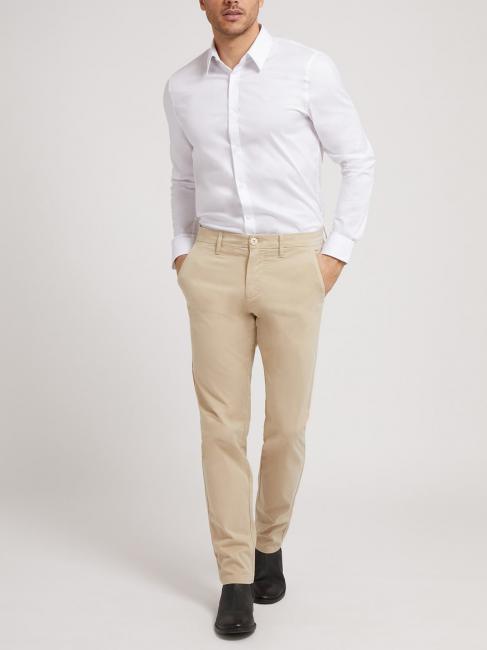 CORE  Chemise en coton extensible blanc pur - Chemises pour hommes