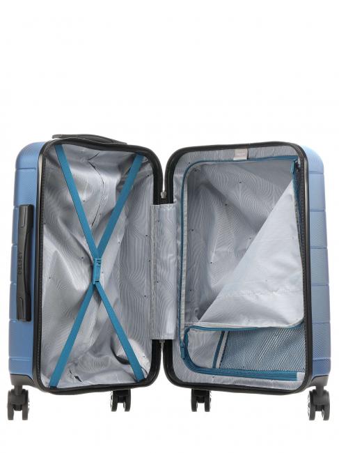 COMETE + Chariot &agrave; bagages &agrave; main Spinner glace bleue - Valises cabine