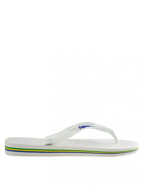 BRASIL LOGO Les tongs pour hommes blanc - Chaussures unisexe