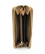 BORBONESE CLASSICA Portefeuille zipp&eacute; mer Beiger - Portefeuilles Femme - 2