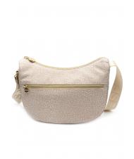 BORBONESE BORBONAIS Sac Hobo LUNA, petit sable - Sacs pour Femme - 4