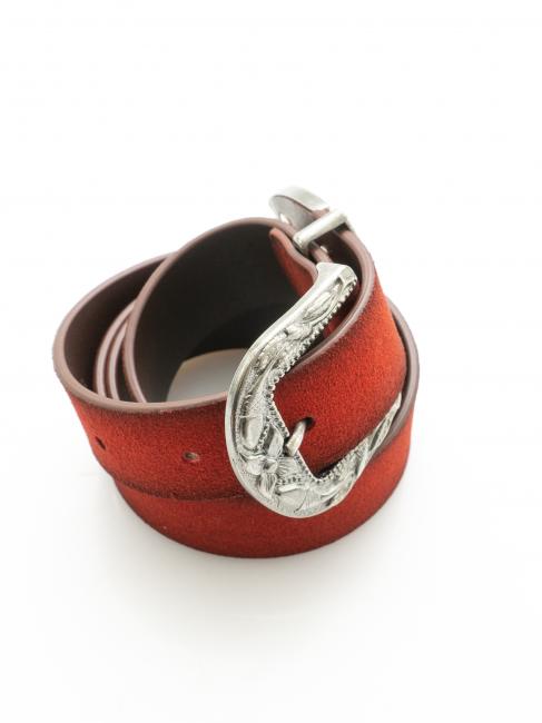 Cintura in pelle suede peut &ecirc;tre raccourci sur mesure rubis - Ceintures