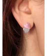 MORELLATO CUORE Boucles d'oreilles en argent avec oeil de chat rose / blanc - Boucles d'oreilles - 2