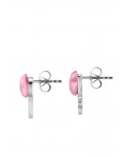 MORELLATO CUORE Boucles d'oreilles en argent avec oeil de chat rose / blanc - Boucles d'oreilles - 4