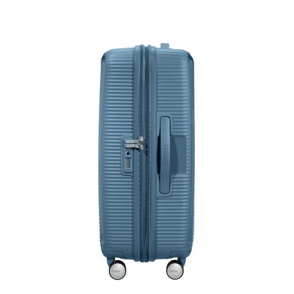 SOUNDBOX SPINNER Chariot moyen, extensible bleu pierre - Valises Rigides