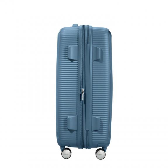 SOUNDBOX SPINNER Chariot moyen, extensible bleu pierre - Valises Rigides