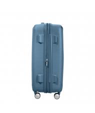 AMERICAN TOURISTER SOUNDBOX SPINNER Chariot moyen, extensible bleu pierre - Valises Rigides - 5
