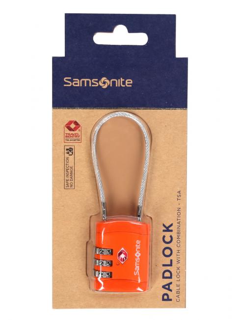  GLOBAL TRAVEL Cadenas avec c&acirc;ble et combinaison TSA orange - Accessoires Voyage