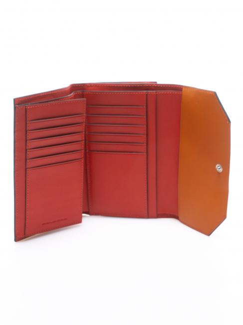 MUSE Porte-feuille en cuire Orange - Portefeuilles Femme