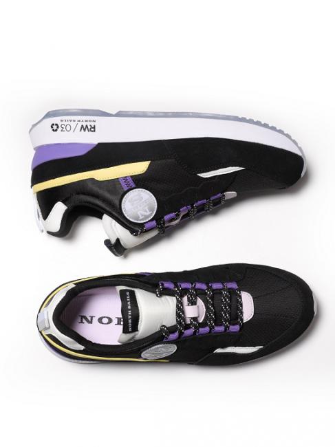 RW-03 RECI Basket noir / jaune / violet - Chaussures Femme