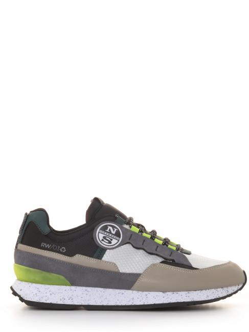 RW-03 EARTHQUAKE Basket gris / noir / citron vert - Chaussures Homme