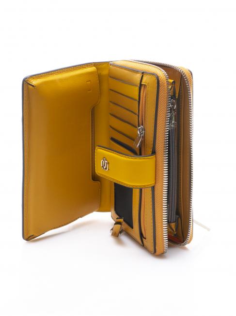 MUSE Porte-feuille en cuire jaune - Portefeuilles Femme